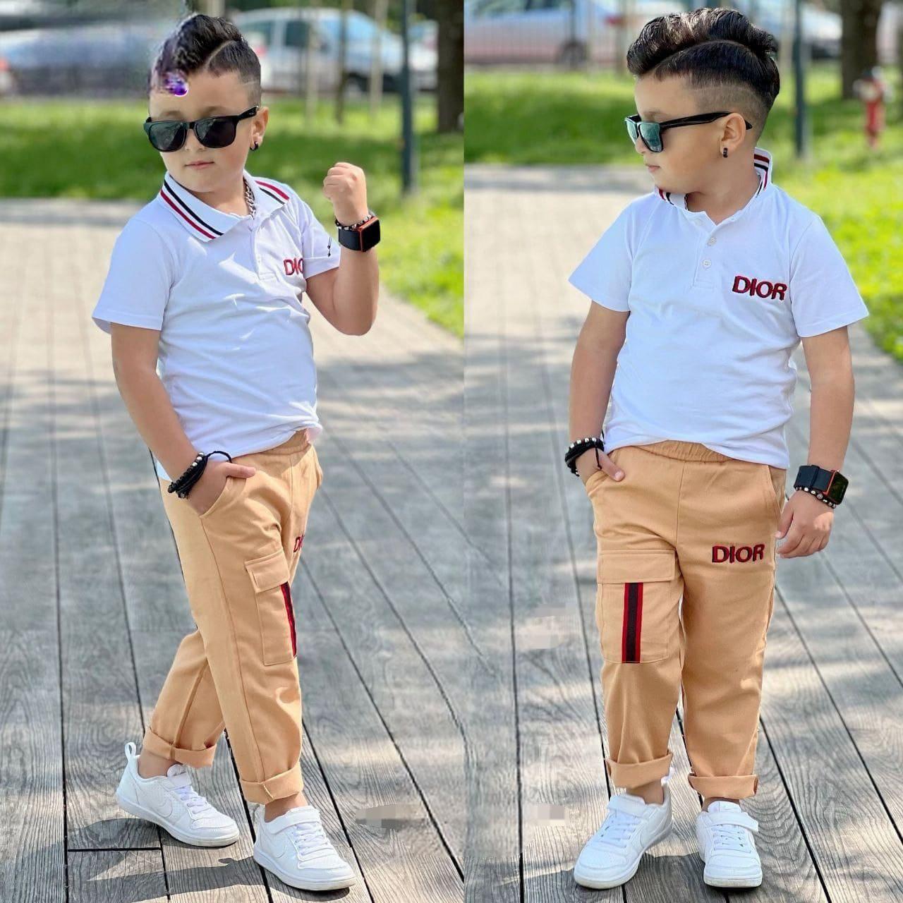 تي شيرت بولو  مع سروال كاكي - ديور