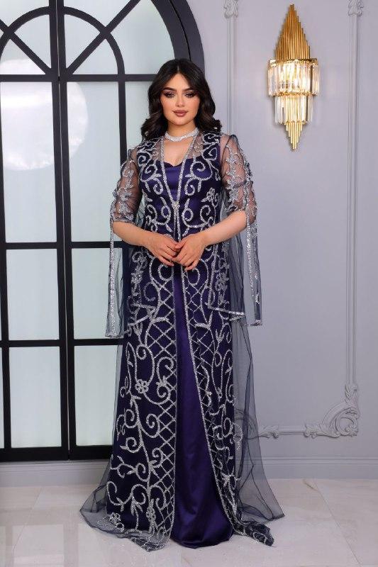 فستان سهرة مطرز