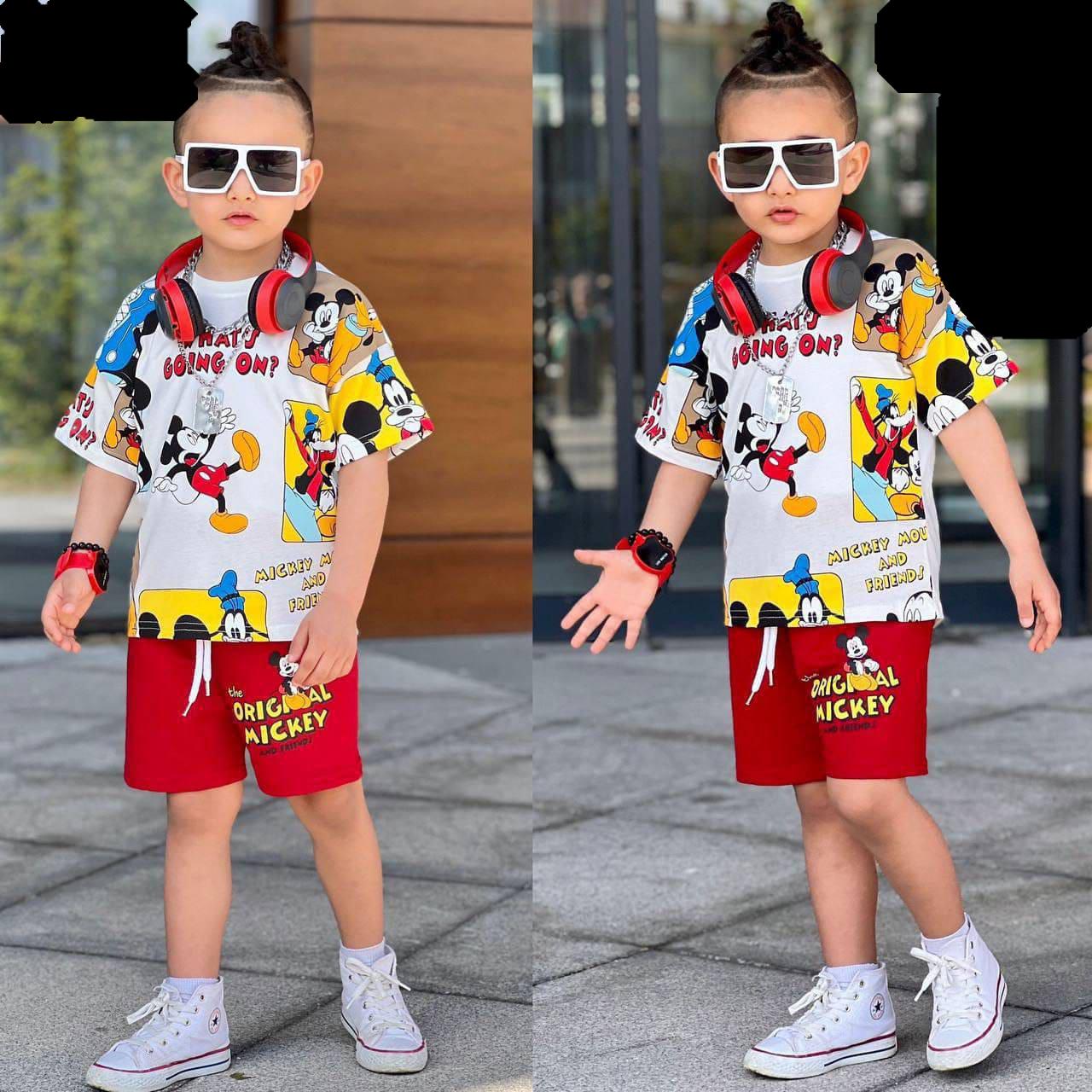 مجموعة الأطفال مع طباعة «ميكي ماوس»