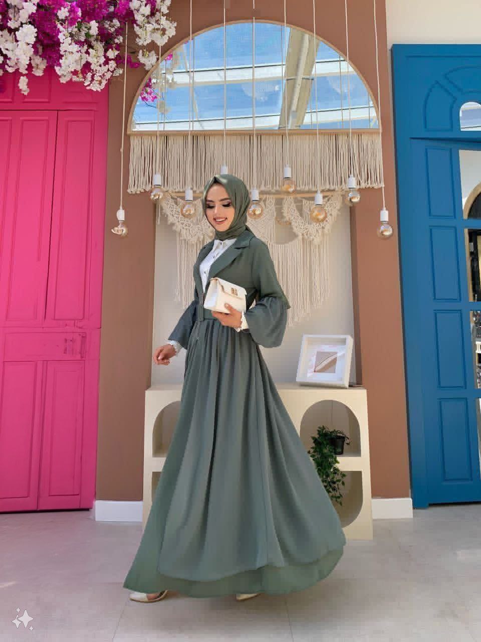 عباية رائعة بأكمام منفوخة