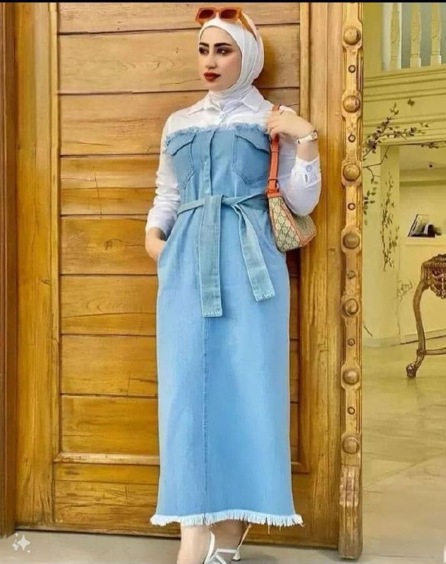 فستان جينز طويل